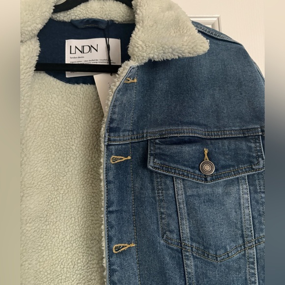 LNDN Landon Revolve Denim Sherpa Lined Trench Jacket Medium Wash XS/S✨NWT - Picture 7 of 13